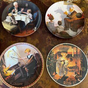 First Edition Norman Rockwell Plates Assortment (4 plates)